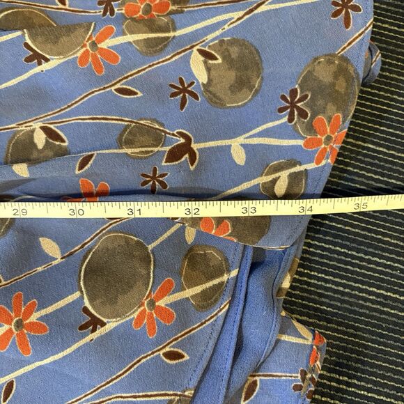 Chelsea & Violet Cold Shoulder Mini Dress Womens S Boho Floral Blue Summer - Picture 10 of 11